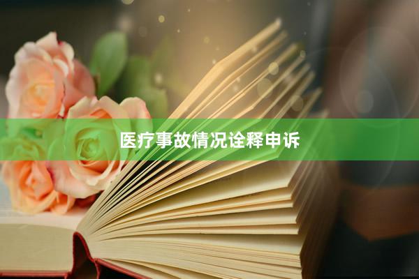 医疗事故情况诠释申诉
